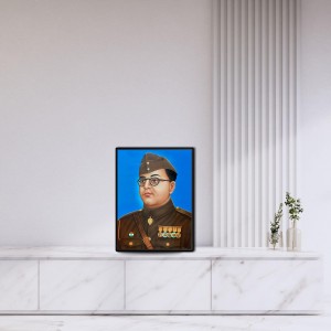 Netaji Subhash Candra Bose Laminated Photo (7x9 Inches Without glass) Divine Blessings for Table and Walls,Home & Office and Temple Decoration