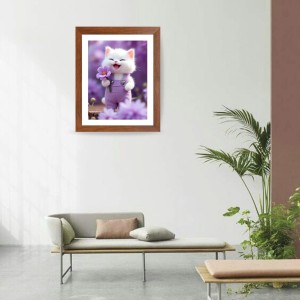 AI Funny Cute Cat Art Picture for Kids - 10x14 inches, Brown Color - Perfect Wall Decor for Children's Room AI Funny Cute Cat Art Picture for Kids - 10x14 inches, Brown Color - Perfect Wall Decor for Children's Room