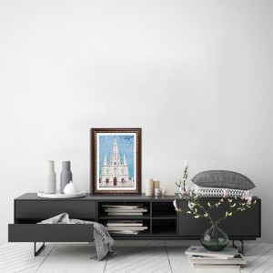 San Thomas Basilica Church Photo Frame, Beautiful Elegant Framed Wall Art of Iconic Cathedral