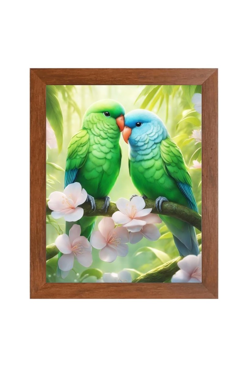 AI Funny Birds Art Picture for Kids - 10x14 inches, Brown Color - Perfect Wall Decor for Children's Room