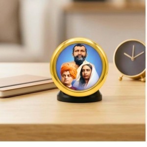 Sri Ramakrishna, Swami Vivekananda & Sarada Devi Gold Plated Metallic Photo Frame for Car Dashboard & Table Decor Glossy Finish | Compact & Elegant Design Study Desk, Puja Room, Home Temple & Office Decor Sri Ramakrishna, Swami Vivekananda & Sarada Devi Gold Plated Metallic Photo Frame for Car Dashboard & Table Decor Glossy Finish | Compact & Elegant Design Study Desk, Puja Room, Home Temple & Office Decor