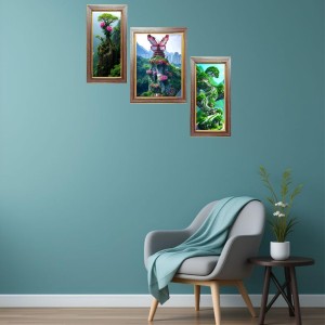 3-Pack The Edge of Reality Photo Frames - 2 Pieces 14x21 Inch & 1 Piece 18x21 Inch - Rustic Wall Art for Home & Office Decor - Botanical Wall Hanging for Living Room, Bedroom, or Workspace