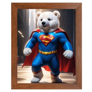 AI Funny Teddy bear Art Picture for Kids - 16x20 inches, Brown Color - Perfect Wall Decor for Children's Room AI Funny Teddy bear Art Picture for Kids - 16x20 inches, Brown Color - Perfect Wall Decor for Children's Room