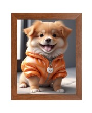 AI Funny Cute Dog Art Picture for Kids - 10x14 inches, Brown Color - Perfect Wall Decor for Children's Room AI Funny Cute Dog Art Picture for Kids - 10x14 inches, Brown Color - Perfect Wall Decor for Children's Room