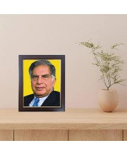 Hitech Sales Ratan Tata Photo Frame for Home Decoration and Gift (Wall and Tabletop, Rectangular, Polystyrene Frame, Printed Photo, 24 x 29 cm, Black)