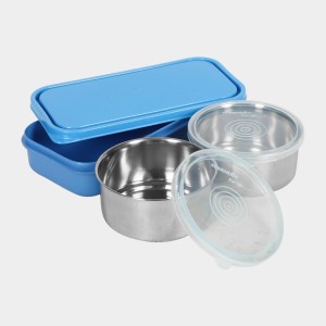 Steel Lunch Box - 2 Bowls,1Container 1Bag Bowl: 10 X 5 cm, Box: 20 X 10 X 4.5 cm, 2 Steel Bowl,1 Container,1 Bag Steel Lunch Box - 2 Bowls,1Container 1Bag Bowl: 10 X 5 cm, Box: 20 X 10 X 4.5 cm, 2 Steel Bowl,1 Container,1 Bag