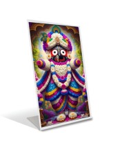 Car Desk/Table Top Jai Jagannath Acrylic L-Style Photo Stand - 2.5x3.5 Inches, Compact And Stylish Spiritual Display (F6660)