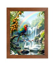 AI Funny Birds Art Picture for Kids - 10x14 inches, Brown Color - Perfect Wall Decor for Children's Room AI Funny Birds Art Picture for Kids - 10x14 inches, Brown Color - Perfect Wall Decor for Children's Room
