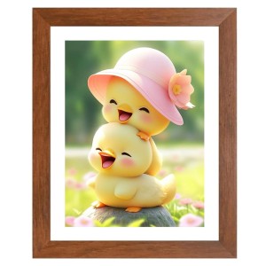 AI Funny Cute Duck Art Picture for Kids - 12x16 inches, Brown Color - Perfect Wall Decor for Children's Room AI Funny Cute Duck Art Picture for Kids - 12x16 inches, Brown Color - Perfect Wall Decor for Children's Room