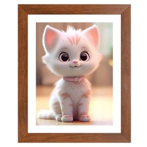 AI Funny Cute Cat Art Picture for Kids - 10x14 inches, Brown Color - Perfect Wall Decor for Children's Room AI Funny Cute Cat Art Picture for Kids - 10x14 inches, Brown Color - Perfect Wall Decor for Children's Room