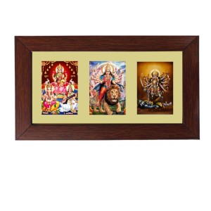 Sri Laxmi Ganesh Swaraswati, Sri Maa Durga and Sri Maa Kali Color Photo Frame - 5x7 Inch, Elegant Religious Home & Temple Decor Sri Laxmi Ganesh Swaraswati, Sri Maa Durga and Sri Maa Kali Color Photo Frame - 5x7 Inch, Elegant Religious Home & Temple Decor