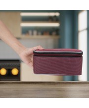 Steel Lunch Box, 3 Containers and 1 Bag, Plastic and Steel, Big Container: 1.9 X 4 X 7.9 in, Small Container: 4 X 2 in, 2 Steel Containers, 1Plastic Container, 1Bag
