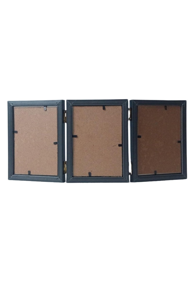 Sri Sri Anukul Thakur, Barama, Barada Black & white photo frame | Small 3 Picture tri-Fold Colour Photo Frame for Desk or Shelf & Home & Office Décor Room Decoration |