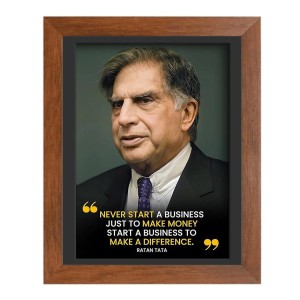 Shree Ratan Naval Tata & Famous Quote Brown Frame, 18x22InchesInspirational Wall Art for Office, Home DecorIdeal Spiritual Gift Shree Ratan Naval Tata & Famous Quote Brown Frame, 18x22InchesInspirational Wall Art for Office, Home DecorIdeal Spiritual Gift