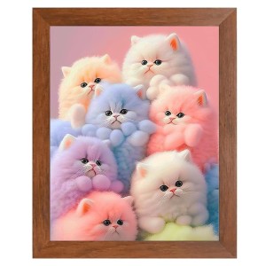 AI Funny Cute Cat Art Picture for Kids - 10x14 inches, Brown Color - Perfect Wall Decor for Children's Room AI Funny Cute Cat Art Picture for Kids - 10x14 inches, Brown Color - Perfect Wall Decor for Children's Room