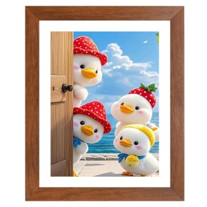 AI Funny Cute Duck Art Picture for Kids - 18x22 inches, Brown Color - Perfect Wall Decor for Children's Room AI Funny Cute Duck Art Picture for Kids - 18x22 inches, Brown Color - Perfect Wall Decor for Children's Room