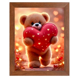 AI Funny Teddy bear Art Picture for Kids - 10x14 inches, Brown Color - Perfect Wall Decor for Children's Room AI Funny Teddy bear Art Picture for Kids - 10x14 inches, Brown Color - Perfect Wall Decor for Children's Room