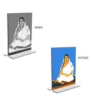 Barama Acrylic T-Style Photo Stand - 11x13 Inches, Compact and Stylish Spiritual Display, easily change 2 photos (Pack of 1)