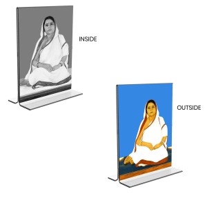 Car Desk/Table Top Barama Acrylic T-Style Photo Stand - 2.5x3.5 Inches, Compact and Stylish Spiritual Display, easily change 2 photos (Pack of 1) Car Desk/Table Top Barama Acrylic T-Style Photo Stand - 2.5x3.5 Inches, Compact and Stylish Spiritual Display, easily change 2 photos (Pack of 1)