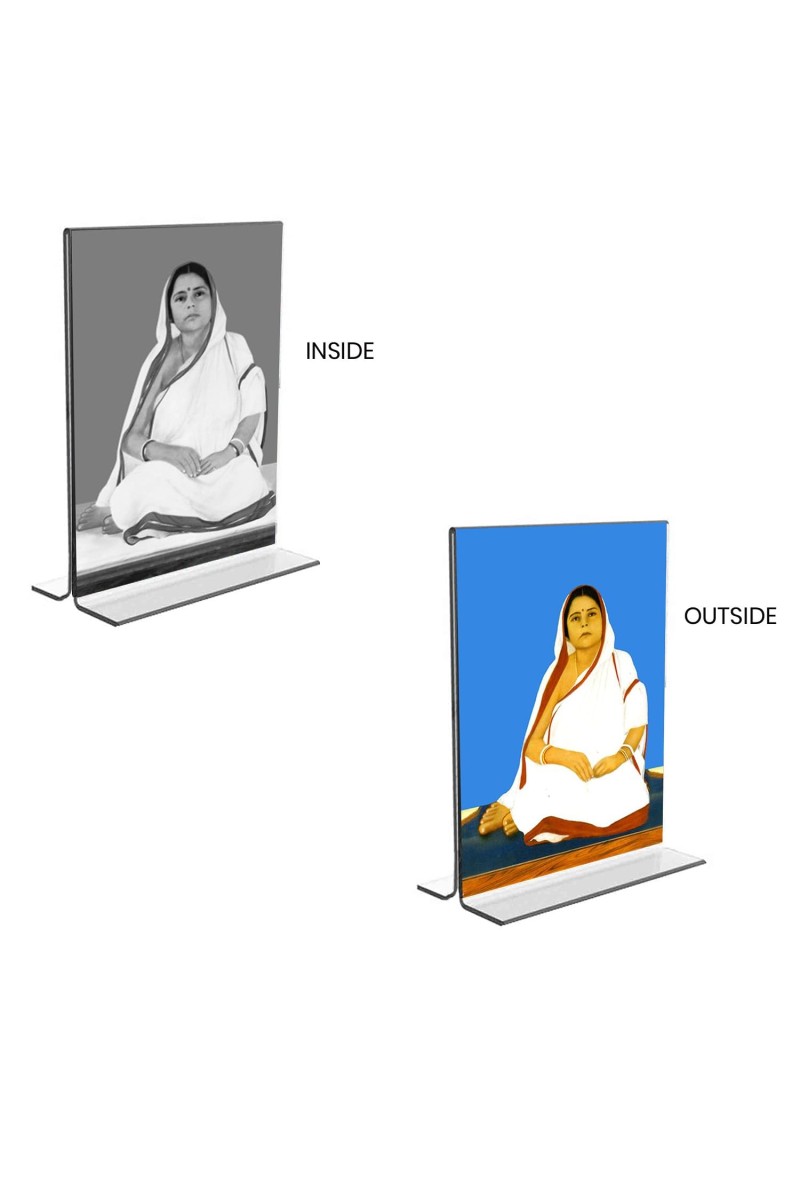 Barama Acrylic T-Style Photo Stand - 11x13 Inches, Compact and Stylish Spiritual Display, easily change 2 photos (Pack of 1)