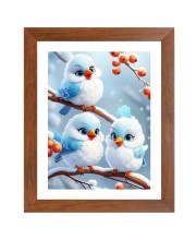 AI Funny Cute Birds Art Picture for Kids - 14x18 inches, Brown Color - Perfect Wall Decor for Children's Room AI Funny Cute Birds Art Picture for Kids - 14x18 inches, Brown Color - Perfect Wall Decor for Children's Room