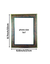 Classic Brown & Gold Vintage Photo Frame | Table-Top & Wall Mount | Premium Wooden Finish Picture Frame for Home & Office Décor