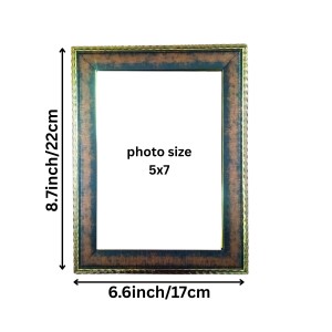 Classic Brown & Gold Vintage Photo Frame | Table-Top & Wall Mount | Premium Wooden Finish Picture Frame for Home & Office Décor