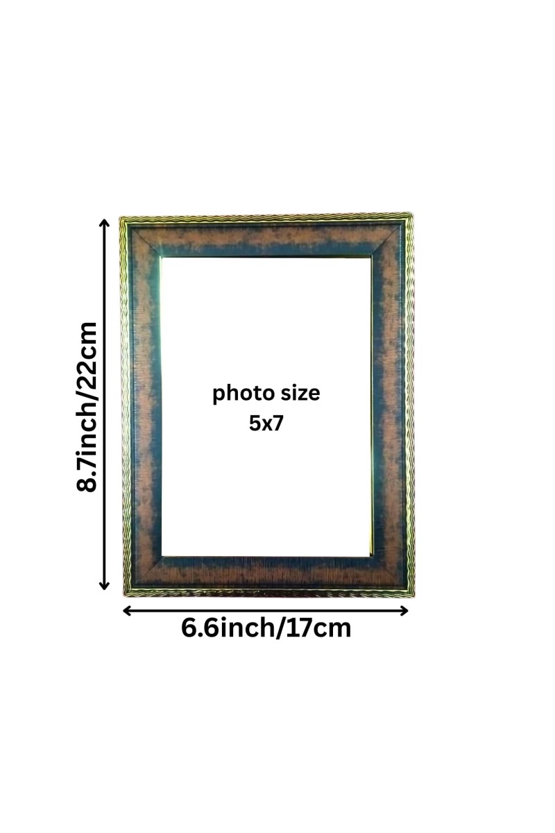 Classic Brown & Gold Vintage Photo Frame | Table-Top & Wall Mount | Premium Wooden Finish Picture Frame for Home & Office Décor