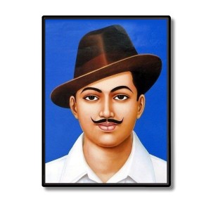 Bhagat Singh Laminated Photo - 7x9 Inches, Divine Blessings for Home & Office and Temple Decoration