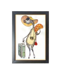 The stylish cartoon animal Black Photo Frame Funny Animal and Bird Cartoon Art