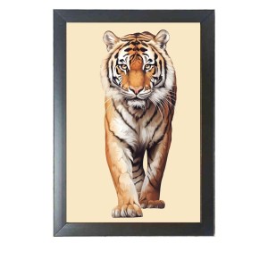 The wild tiger Black Photo Frame Funny Animal and Bird Cartoon Art The wild tiger Black Photo Frame Funny Animal and Bird Cartoon Art