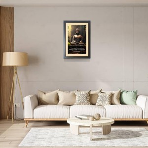 Buddha & His Famous Quote Photo Frame - Brown Frame, 11x15 Inches, Perfect for Office & Wall Decoration, Ideal Gift