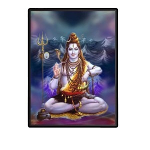 Shiva Laminated Photo - 5x7 Inches, Divine Blessings for Home & Office and Temple Decoration Shiva Laminated Photo - 5x7 Inches, Divine Blessings for Home & Office and Temple Decoration