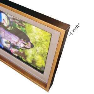 HiTechMart Polystyrene Personalized Photo Frame – Custom Picture Frame for Wall and Tabletop Display – Ideal for Home Decor and Gifting (Golden)