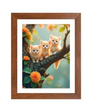 AI Funny Cute Birds Art Picture for Kids - 18x22 inches, Brown Color - Perfect Wall Decor for Children's Room AI Funny Cute Birds Art Picture for Kids - 18x22 inches, Brown Color - Perfect Wall Decor for Children's Room
