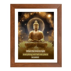Buddha & His Famous Quote Photo Frame - Brown Frame, Perfect for Office & Wall Decoration, Ideal Gift Buddha & His Famous Quote Photo Frame - Brown Frame, Perfect for Office & Wall Decoration, Ideal Gift