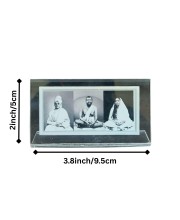 Acrylic Table Photo Black and white Stand with Sri Ramakrishna, Sarada Ma & Swami Vivekananda – Crystal Clear Religious Decorative Frame for Home Temple, Office Desk & Study Table (Black n white)