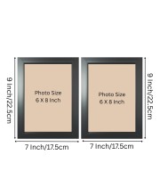 Set of 2 Black Photo Frames for Wall & Table Décor – Modern Minimalist Empty Picture Frames for Home & Office, Display Portrait or Landscape Orientation. (2, Medium)