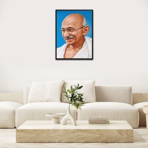 Mahatma Gandhi Laminated Photo (11x13 Inches Without glass) Divine Blessings for Table and Walls,Home & Office and Temple Decoration