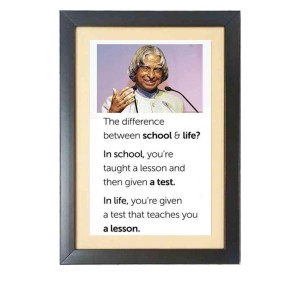 A. P. J. Abdul Kalam & His Famous Quote Photo Frame - Black Frame, 11x15 Inches, Perfect for Office & Wall Decoration, Ideal Gift A. P. J. Abdul Kalam & His Famous Quote Photo Frame - Black Frame, 11x15 Inches, Perfect for Office & Wall Decoration, Ideal Gift