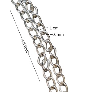 HiTechMart Heavy-Duty 4 ft Metal Chain with Mini 2 cm Padlock & Keys – Security Lock Chain for Multi-Purpose Use HiTechMart Heavy-Duty 4 ft Metal Chain with Mini 2 cm Padlock & Keys – Security Lock Chain for Multi-Purpose Use
