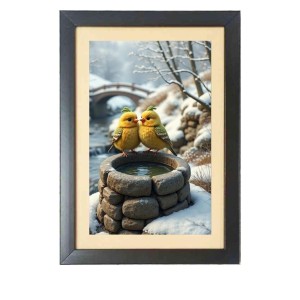 The romantic cute birds Black Photo Frame Funny Animal and Bird Cartoon Art The romantic cute birds Black Photo Frame Funny Animal and Bird Cartoon Art