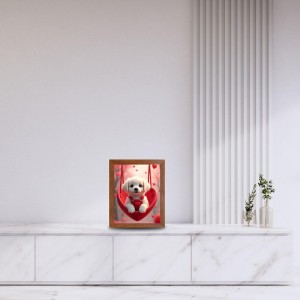 AI Funny Cute Dog Art Picture for Kids - 16x20 inches, Brown Color - Perfect Wall Decor for Children's Room