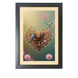 The beutiful birds Photo Frame Funny Animal and Bird Cartoon Art, Black color, 11x15 Inch The beutiful birds Photo Frame Funny Animal and Bird Cartoon Art, Black color, 11x15 Inch