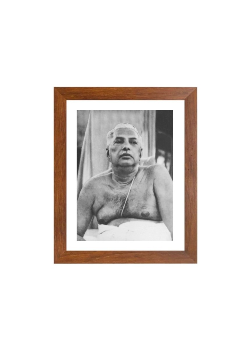 Sri Sri Anukul Chandra Thakur Photo Frame | Divine Spiritual Wall Art for Home & Worship | Ideal for Home, or Temple | (Wall-mount, Printed Photo, 8.3 x 11.7 inches Frame, Black)