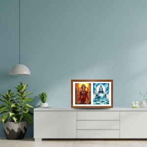 Lord ganesha and varuna deva Photo Frame - 19x23Inches - Spiritual Artwork for Home Decor, Puja Room and Office Decoration Lord ganesha and varuna deva Photo Frame - 19x23Inches - Spiritual Artwork for Home Decor, Puja Room and Office Decoration