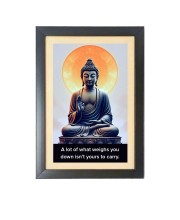 Buddha & His Famous Quote Photo Frame - Black Frame, 11x15 Inches, Perfect for Office & Wall Decoration, Ideal Gift