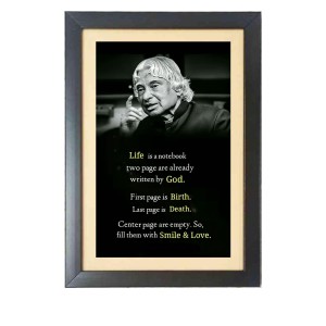 A. P. J. Abdul Kalam & His Famous Quote Photo Frame - Black Frame, 11x15 Inches, Perfect for Office & Wall Decoration, Ideal Gift A. P. J. Abdul Kalam & His Famous Quote Photo Frame - Black Frame, 11x15 Inches, Perfect for Office & Wall Decoration, Ideal Gift