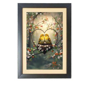 The lovely romantic birds Black Photo Frame Funny Animal and Bird Cartoon Art The lovely romantic birds Black Photo Frame Funny Animal and Bird Cartoon Art