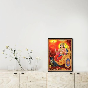 Shani Dev Laminated Photo - 5x7 Inches, Divine Blessings for Home & Office and Temple Decoration Shani Dev Laminated Photo - 5x7 Inches, Divine Blessings for Home & Office and Temple Decoration